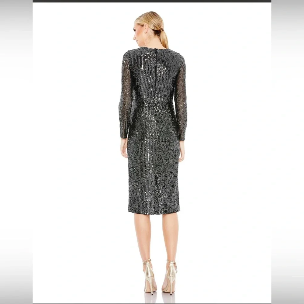Mac Duggal 26940 Long Sleeve Sequin Dress